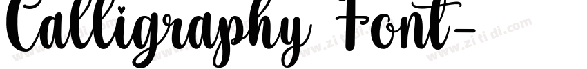Calligraphy Font字体转换